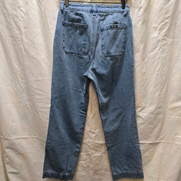 Rollas Slim Sailor Blue Cotton High Waisted Crop Jeans Size 27 Aussie 9 - Picture 5 of 8